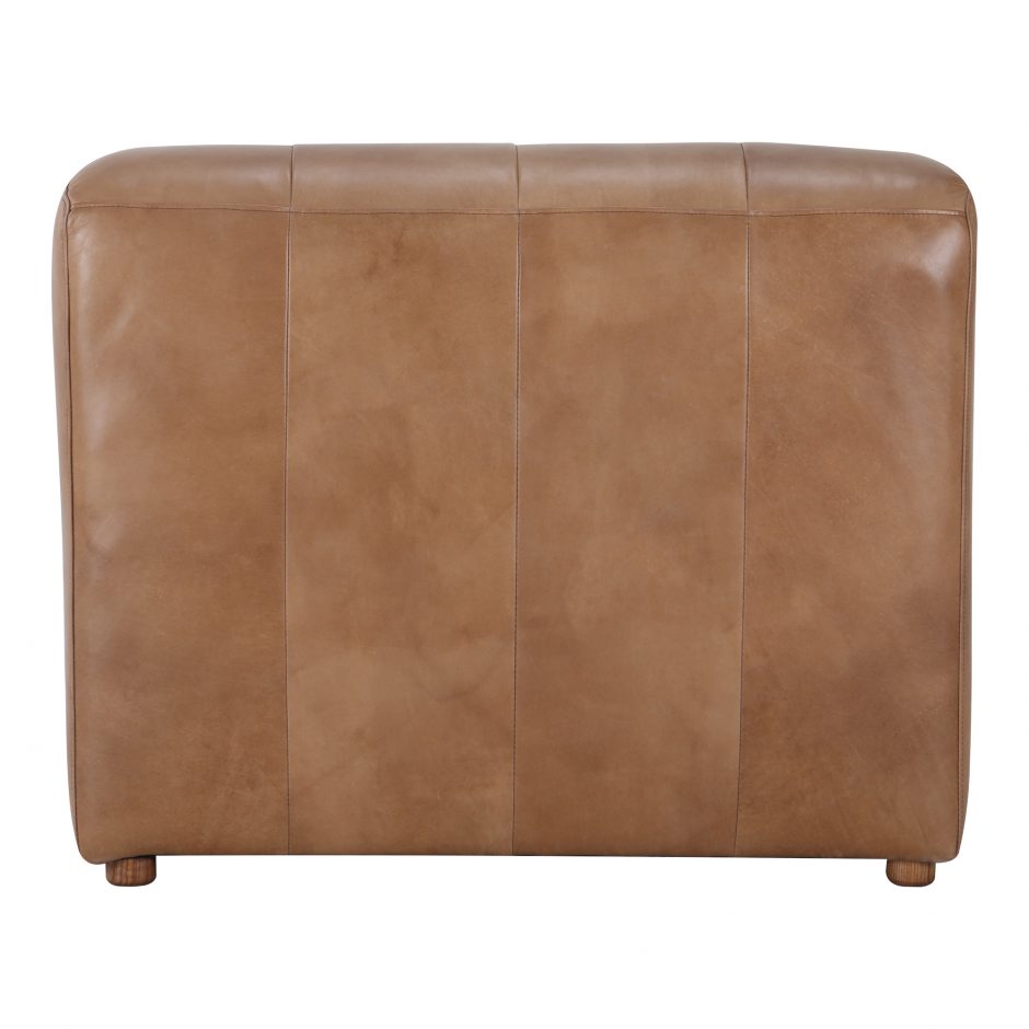 Ramsay Leather Chaise Tan by Moe's Home at Eve Furniture