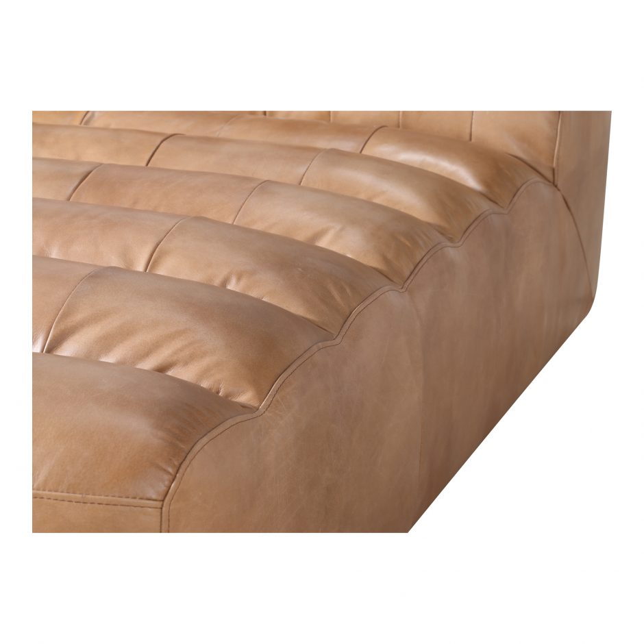 Ramsay Leather Chaise Tan by Moe's Home at Eve Furniture