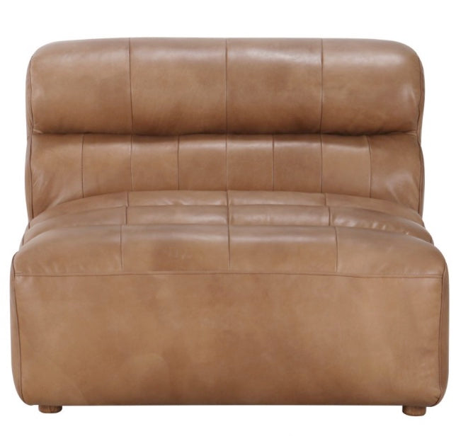 Ramsay Leather Slipper Chair Tan by Moe's Home at Eve Furniture