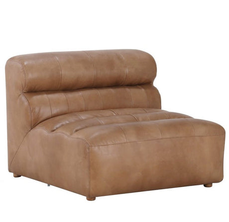 Ramsay Leather Slipper Chair Tan by Moe's Home at Eve Furniture