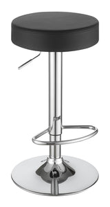 Ramses Chrome/Black 29" Adjustable Bar Stool