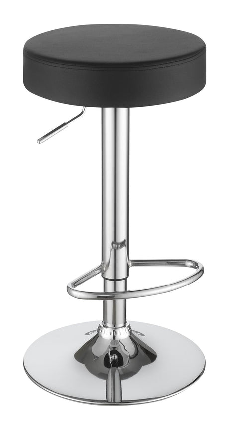 Ramses Chrome/Black 29" Adjustable Bar Stool