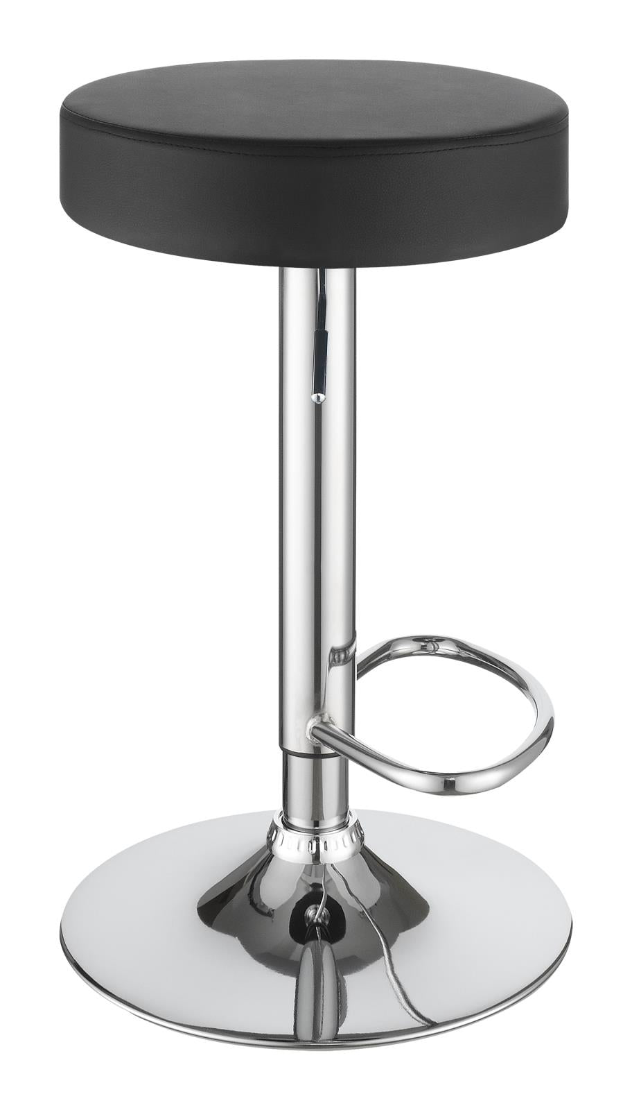 Ramses Chrome/Black 29" Adjustable Bar Stool