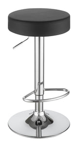 Ramses Chrome/Black 29" Adjustable Bar Stool by Coaster at Eve Furniture