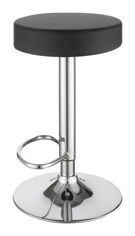 Ramses Chrome/Black 29" Adjustable Bar Stool by Coaster at Eve Furniture