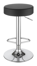 Ramses Chrome/Black 29" Adjustable Bar Stool by Coaster at Eve Furniture