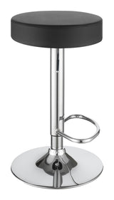 Ramses Chrome/Black 29" Adjustable Bar Stool by Coaster at Eve Furniture