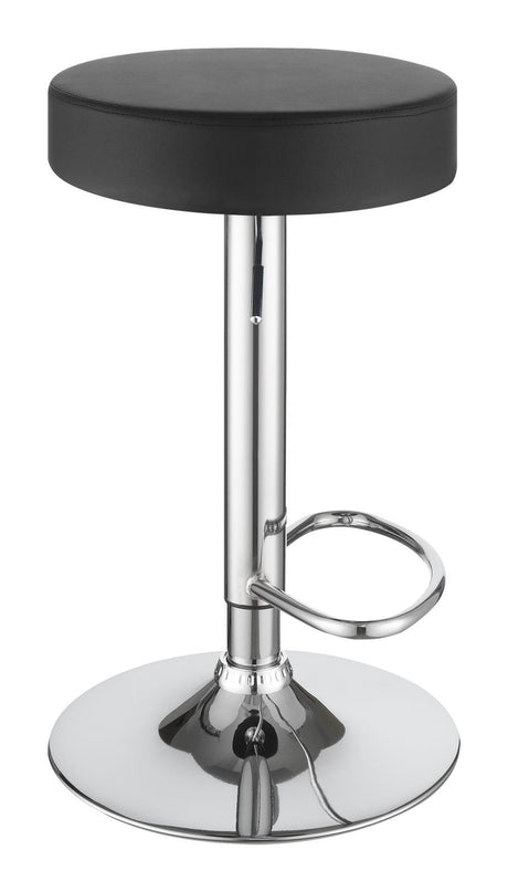 Ramses Chrome/Black 29" Adjustable Bar Stool by Coaster at Eve Furniture