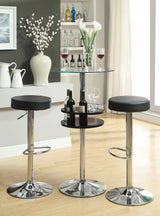Ramses Chrome/Black 29" Adjustable Bar Stool by Coaster at Eve Furniture