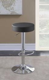 Ramses Chrome/Black 29" Adjustable Bar Stool by Coaster at Eve Furniture