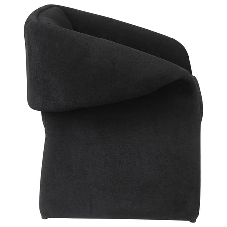 Ramsey Black Upholstered Sloped Arm Accent Chair by Coaster at Eve Furniture