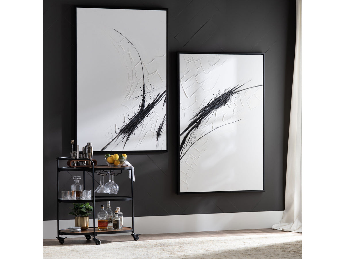 Ramsey Black/White Canvas by Crestview at Eve Furniture