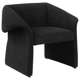 Ramsey Black Upholstered Sloped Arm Accent Chair