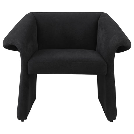 Ramsey Black Upholstered Sloped Arm Accent Chair