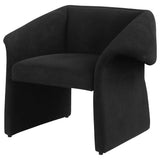 Ramsey Black Upholstered Sloped Arm Accent Chair