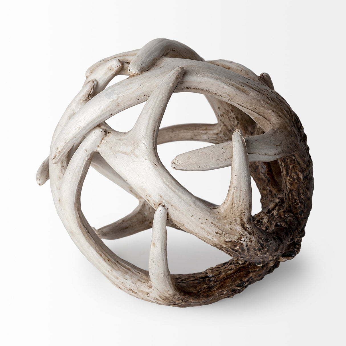 Ramus I (Small) 5L x 5W Brown Antler Shaped Decorative Resin Orb Ball by Mercana at Eve Furniture