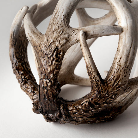 Ramus I (Small) Brown Antler Shaped Decorative Resin Orb Ball by Mercana at Eve Furniture