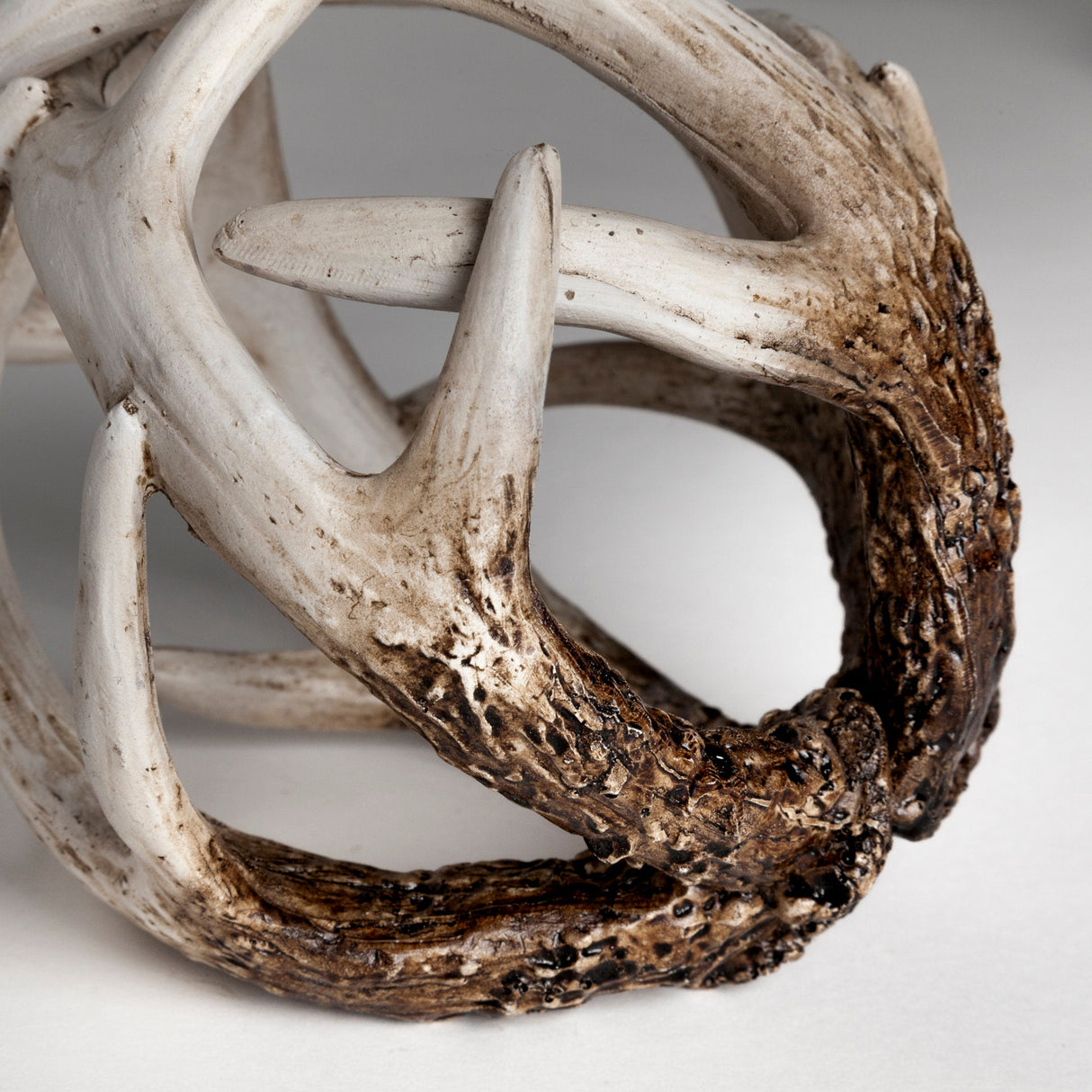 Ramus I (Small) Brown Antler Shaped Decorative Resin Orb Ball by Mercana at Eve Furniture