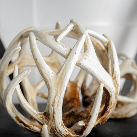 Ramus II (Large) 7L x 7W Brown Antler Shaped Decorative Orb Ball by Mercana at Eve Furniture