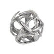 Ramus III (Small) 5L x 5W Silver Antler Shaped Decorative Orb Ball by Mercana at Eve Furniture