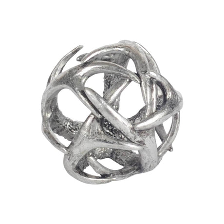 Ramus III (Small) Silver Antler Shaped Decorative Orb Ball by Mercana at Eve Furniture