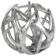 Ramus IV (Large) Silver Antler Shaped Decorative Orb Ball by Mercana at Eve Furniture