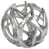 Ramus IV (Large) Silver Antler Shaped Decorative Orb Ball by Mercana at Eve Furniture