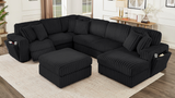 Rana Black Power Reclining RAF Sectional by New Era Innovations at Eve Furniture