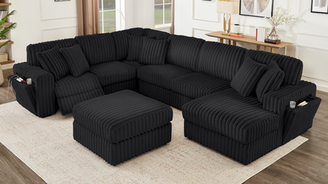 Rana Black Power Reclining RAF Sectional by New Era Innovations at Eve Furniture