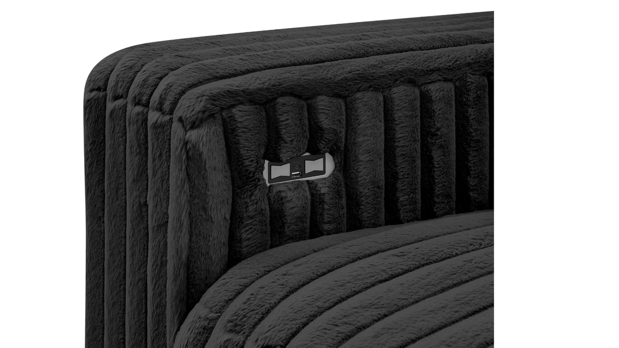 Rana Black Power Reclining RAF Sectional by New Era Innovations at Eve Furniture