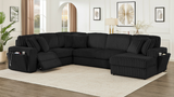 Rana Black Power Reclining RAF Sectional by New Era Innovations at Eve Furniture