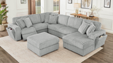 Rana Grey Power Reclining RAF Sectional by New Era Innovations at Eve Furniture