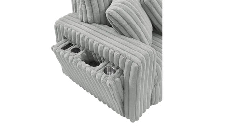 Rana Grey Power Reclining RAF Sectional by New Era Innovations at Eve Furniture