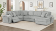 Rana Grey Power Reclining RAF Sectional by New Era Innovations at Eve Furniture