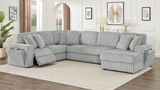 Rana Grey Power Reclining RAF Sectional by New Era Innovations at Eve Furniture
