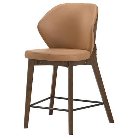 Randolph Butterscotch And Brown Upholstered Counter Height Chair (Set of 2) by Coaster at Eve Furniture