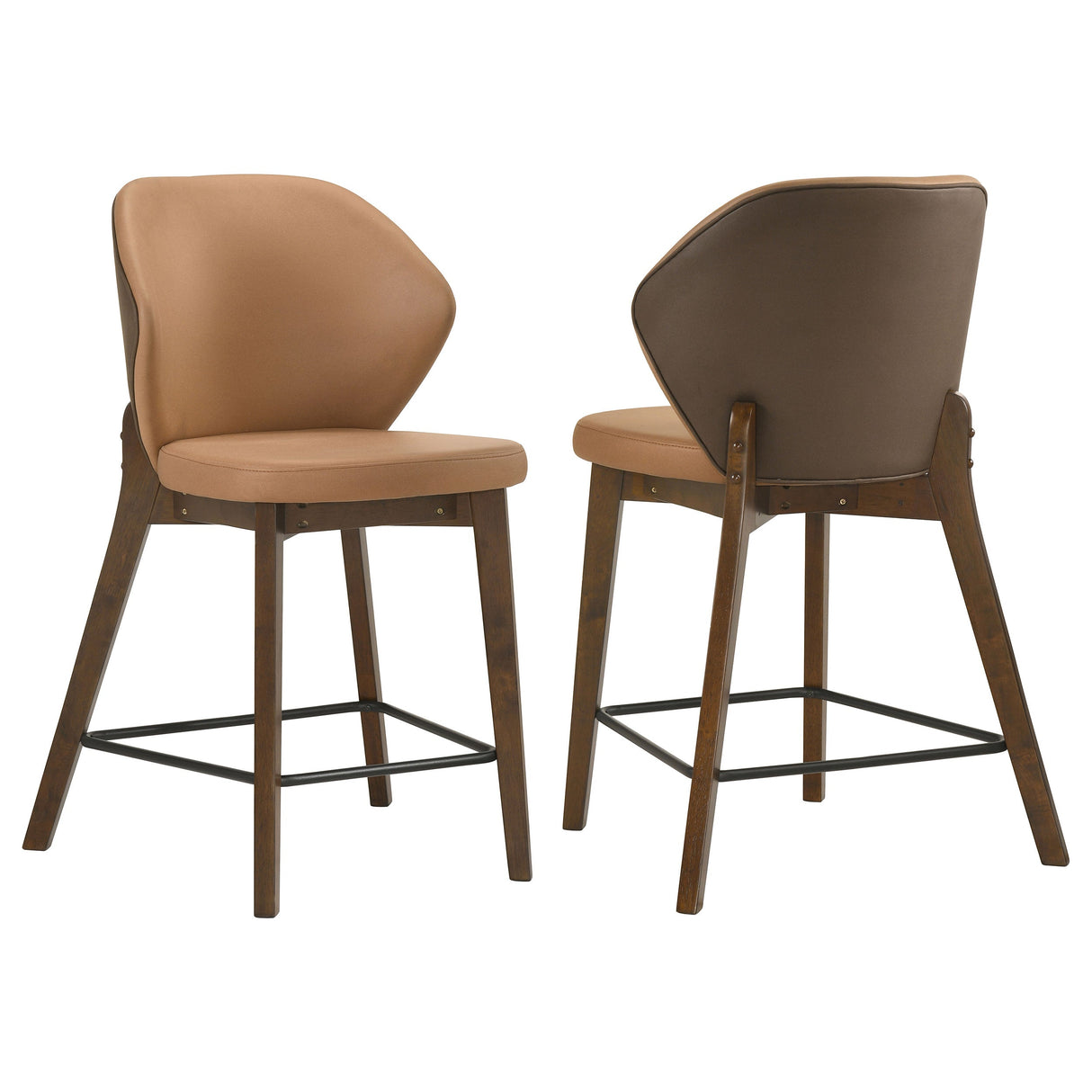 Randolph Butterscotch And Brown Upholstered Counter Height Chair (Set Of 2) by Coaster at Eve Furniture