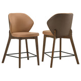 Randolph Butterscotch And Brown Upholstered Counter Height Chair (Set Of 2) by Coaster at Eve Furniture