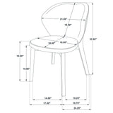 Randolph Butterscotch/Brown Dining Side Chair (Set of 2) by Coaster at Eve Furniture
