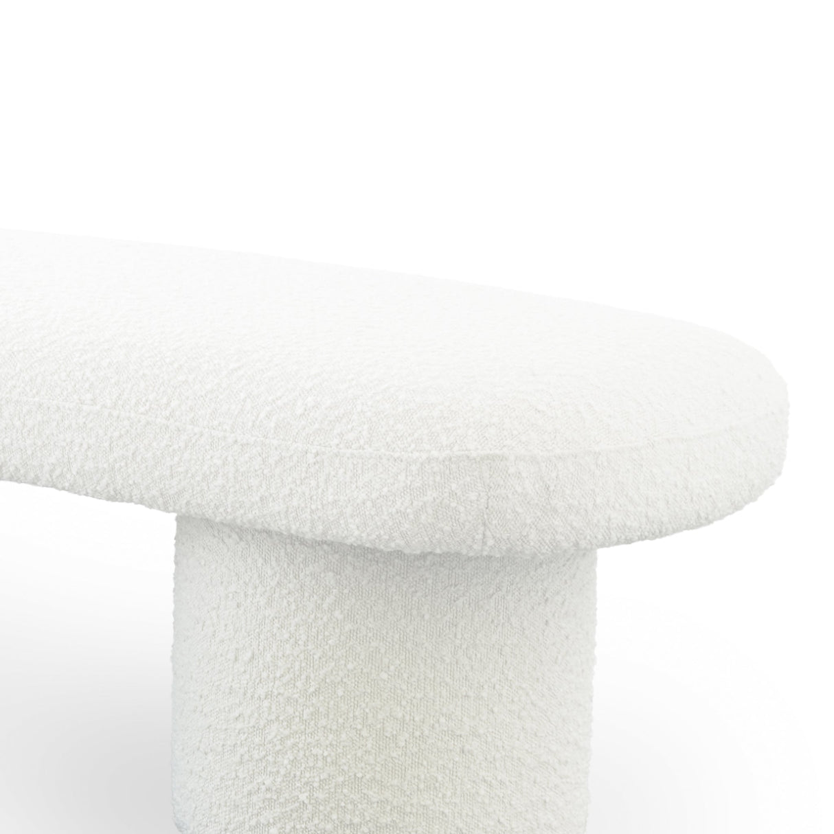 Randolph Ivory Boucle Bench by Ashcroft Furniture at Eve Furniture