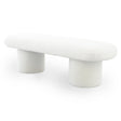 Randolph Ivory Boucle Bench by Ashcroft Furniture at Eve Furniture