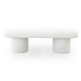 Randolph Ivory Boucle Bench by Ashcroft Furniture at Eve Furniture