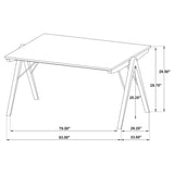 Randolph Sheesham/Brown 5-piece Rectangular Dining Room Set by Coaster at Eve Furniture