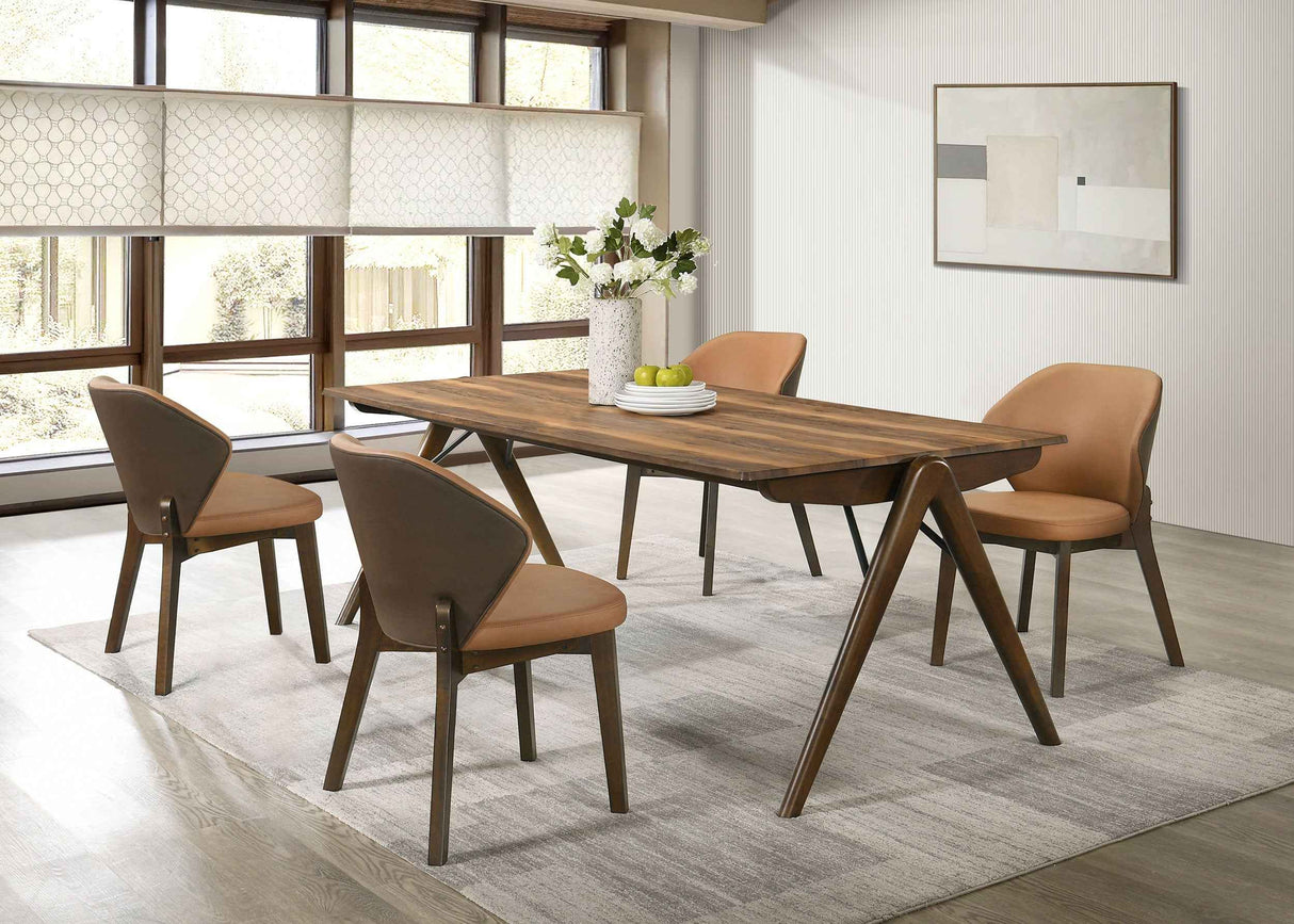 Randolph Sheesham/Brown 5-piece Rectangular Dining Room Set by Coaster at Eve Furniture