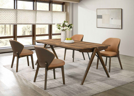 Randolph Sheesham/Brown 5-piece Rectangular Dining Room Set by Coaster at Eve Furniture