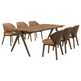 Randolph Sheesham/Brown 7-piece Rectangular Dining Room Set by Coaster at Eve Furniture