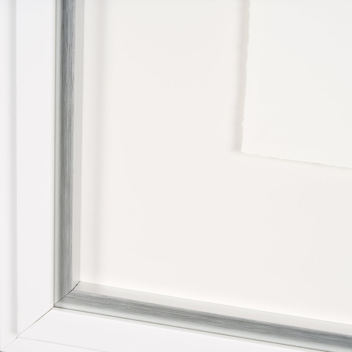 Random Lines Silver by Studio M a handmade Original Framed Artwork under Glass by Mercana at Eve Furniture