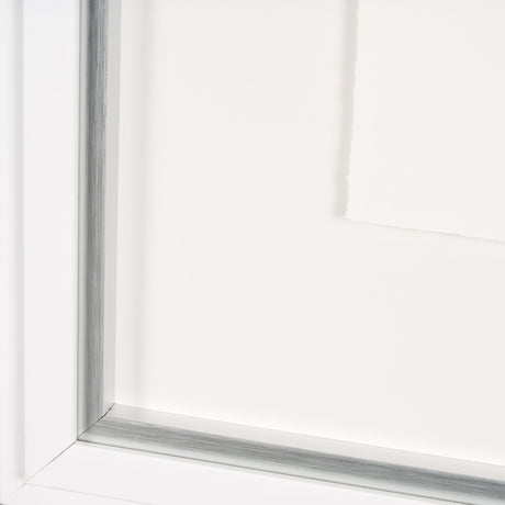 Random Lines Silver by Studio M a handmade Original Framed Artwork under Glass by Mercana at Eve Furniture