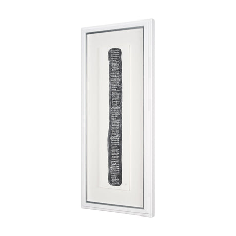 Random Lines Silver Flood by Studio M a Handmade Original Framed Artwork under Glass by Mercana at Eve Furniture