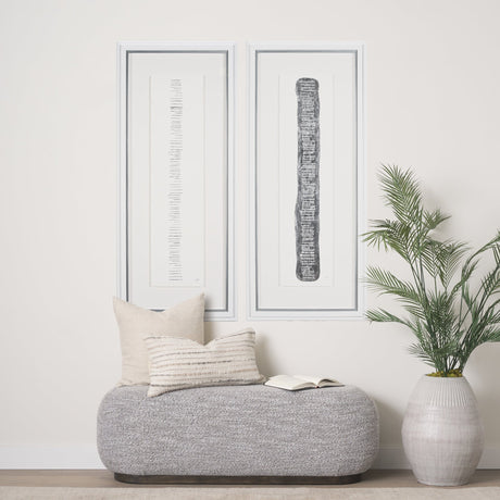 Random Lines Silver Flood by Studio M a Handmade Original Framed Artwork under Glass by Mercana at Eve Furniture